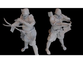 cavaleiro amputado besta 28mm dnd miniatura rpg tampo mesa jogos martelo guerra 3d print model - Mito3D