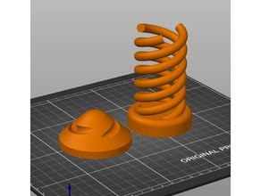 spiral pedestal 3d print model - Mito3D