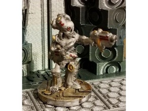 electro lich duelliste 28mm cyberpunk dnd miniature horreur liche effrayant scifi squelette Mort vivant guerrier wargaming 3d print model - Mito3D