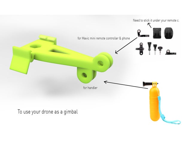 mavic mini gimbal modo 3D print model - Mito3D