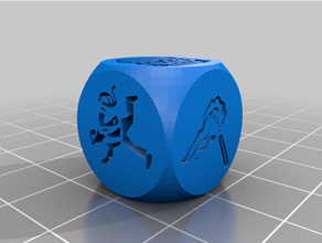 escape game board dice 3d print model - Mito3D
