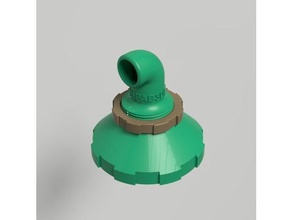 melhor maneira piscina circular fluxo adaptador 3d print model - Mito3D
