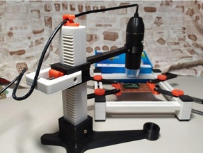 USB digital microscopio estante soporte imprimible partes 3d print model - Mito3D