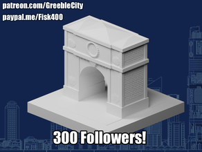 greeblecity 300 followers celebration 3d print model - Mito3D