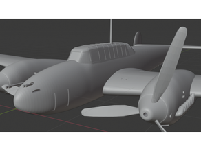 Messerschmitt bf 110c uçak bf110 me110 savaş kuşu ww2 3d print model - Mito3D