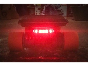 rear light mount boosted board boostedboard easy print electric skateboard 3d print model - Mito3D