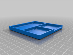 parts tray - 3 compartments small 3d print model - Mito3D