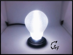 light bulb c47 glow lamp model stand transparent 3d print model - Mito3D