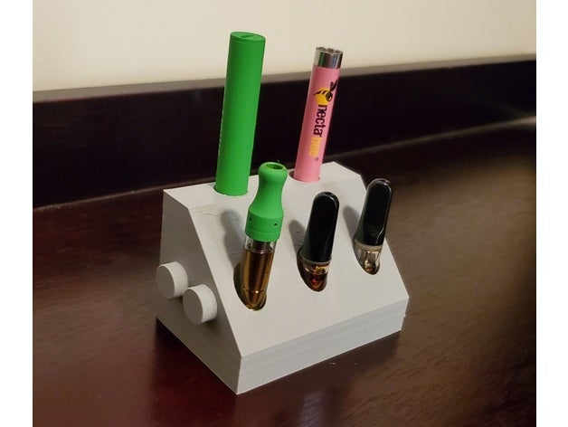 pen cartridge holder 420 vape stand 3D print model - Mito3D