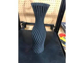 vase twisted semi circle flutes vase 3d print model - Mito3D
