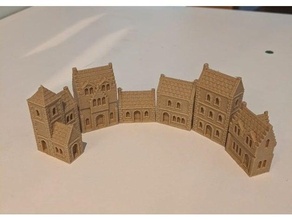 pequenino burgo medieval Cidade cidade pedra set01 02 fantasia história casa miniatura miniaturas minis renascimento Vila 3d print model - Mito3D