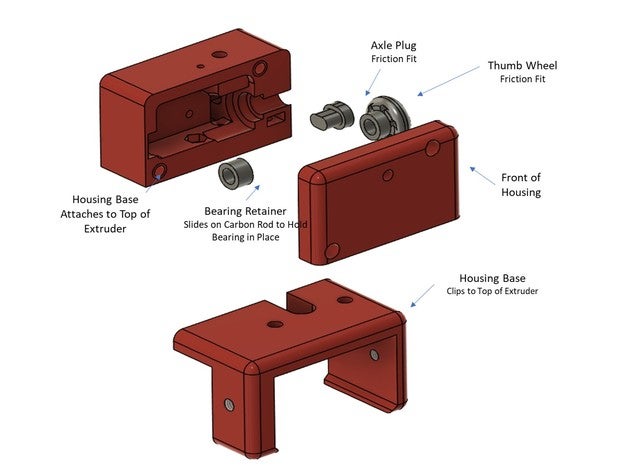 düet lazer iplik sensör direkt sürücü e3dv6 Creality ender 3 duet3d düetwifi monitör dışarı koşmak 3D print model - Mito3D