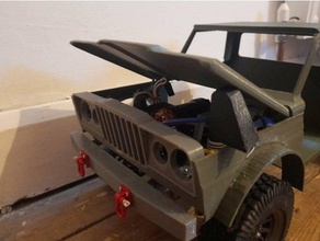 1 10 échelle capuche charnière rc robot d'exploration crawler rccar rccrawler voiture rampant 3d print model - Mito3D