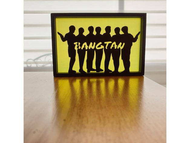 bts silhouette ornement Bangtan cadeau espère jimin Jin jungkook pop Corée kpop musique Namjoon soutien Suga taehyung yoongi 3D print model - Mito3D