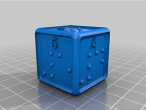 braille dice 3d print model - Mito3D