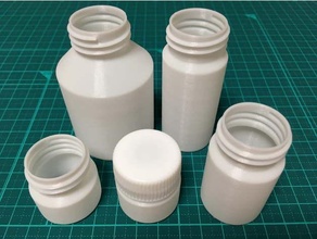 small bottles vase spiral mode bottle container plastic 3d print model - Mito3D