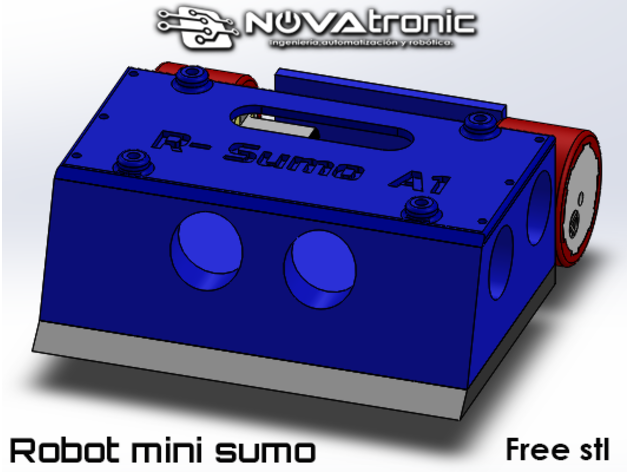 mini sumo robot arduino novatronique robotique 3D print model - Mito3D