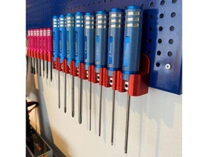 rc tool holder biltema pegboard rctools screwdriver 3d print model - Mito3D