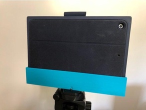 ipad tripod holder logitech rugged combo 2 mount 3d print model - Mito3D