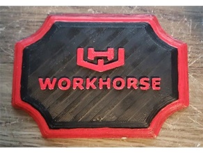 workhorse plaque wkhs 3d print model - Mito3D
