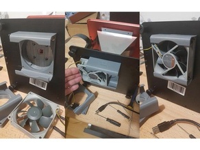 remplacement ventilateur elegoo mars cooling fan 3d modding silent 3d print model - Mito3D
