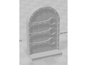 gótico puerta Roca cráneo estudios 3d print model - Mito3D