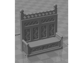 gothic monks bench - stone skull studios 3d print model - Mito3D