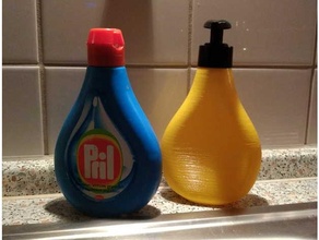 pril sapone dispenser bottiglia borraccia detersivo per i piatti piatto 3d print model - Mito3D