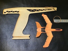 Startprogramm 2 Gummi Band Segelflugzeug 3d print model - Mito3D