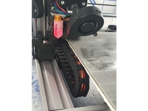 bear prusa heatbed cable chain mount mk3s mk52 addons 3d print model - Mito3D