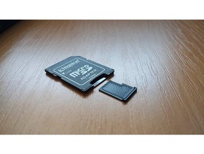 micro sd card adapter insert protector placeholder 3d print model - Mito3D