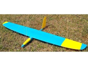 itago thermal slope plank 126 rc glider soaring 3d print model - Mito3D