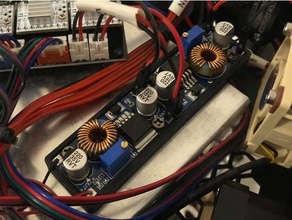 dual voltage convertor base flsun q5 12v fan upgrade cooler mod printer converter 3d print model - Mito3D