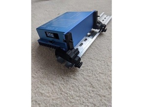 stepper motor driver folding hinged din mount rail 3d print model - Mito3D