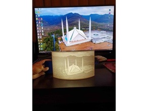 faisal Moschee Lithophan 3d print model - Mito3D