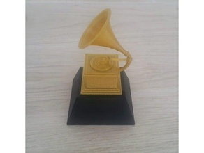 abuelita música premio estatuilla Grammy trofeo 3d print model - Mito3D