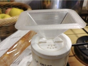 salt shaker refill funnel small 3d print model - Mito3D