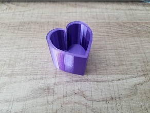 heart shaped bolígrafo lápiz soporte escritorio herramientas corazón conformado caja organizador 3d print model - Mito3D