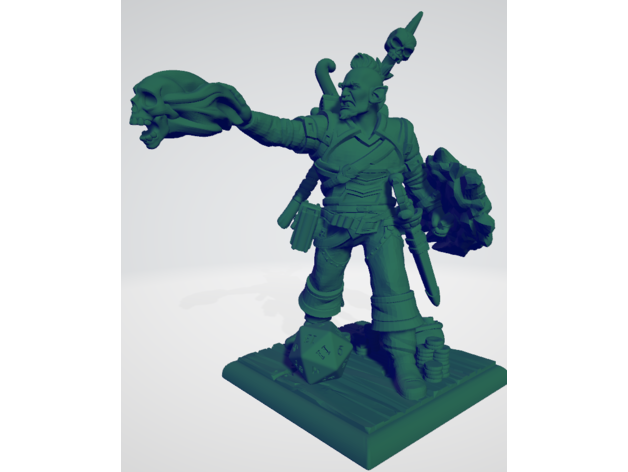 half orc dnd mini miniatura 3D print model - Mito3D