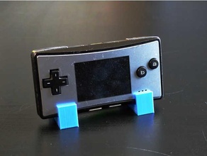 game boy micro display stand 3d print model - Mito3D