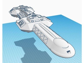 cardassian dreadnought attack ship alien spaceship class rpg prop sci-fi science fiction scifi spaceships starship starships startrek star trek voyager tabletop 3d print model - Mito3D
