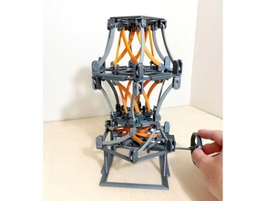 origami lift atuador Educação Engenharia engrenagem mecânico motor robótica 3d print model - Mito3D