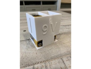 9v battery dispenser 9volt battery battery holder container dispenser 3d print model - Mito3D