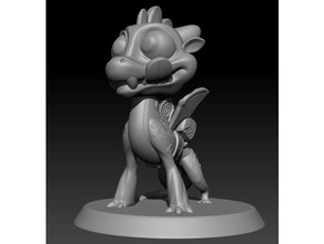 Drachen Kurier 3d drucken Datei Tier Begleiter dnd Miniatur Hund Dungeons Miniaturen 3d print model - Mito3D