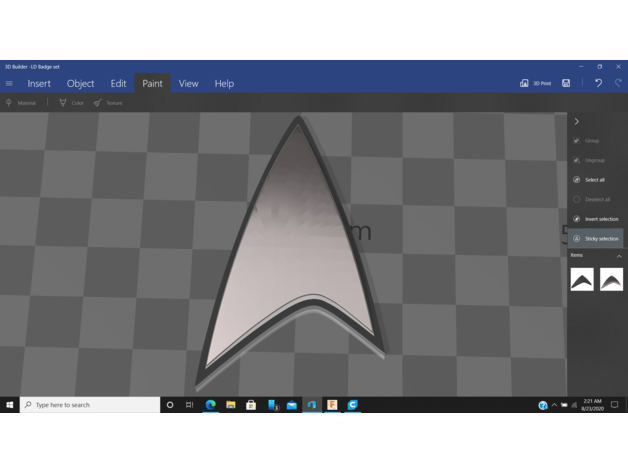 star trek decks combadge 3D print model - Mito3D