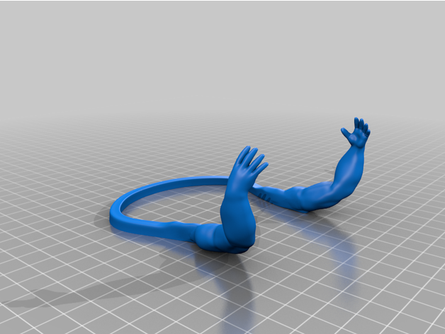 Hähnchen Waffen Spaß Hände 3D print model - Mito3D
