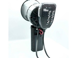 megaphone handle 9v battery holder audio amplifier loudspeaker protest speaker 3d print model - Mito3D
