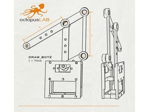 poulpe dessiner bot 2 crevé micro servo 3d print model - Mito3D
