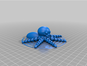 octospider version arcticulated octopus 3d print model - Mito3D