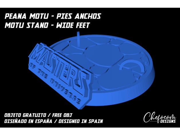 peana motu - pies anchos masters universe eternia stand he-man heman mastersoftheuniverse mattel thrustmaster 3D print model - Mito3D